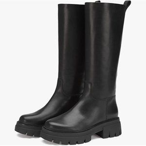 ASH Lucky Leather Boots in Black